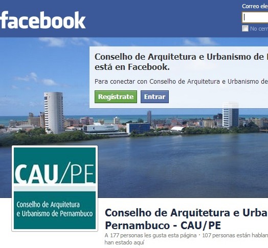 Facebook do CAU/PE